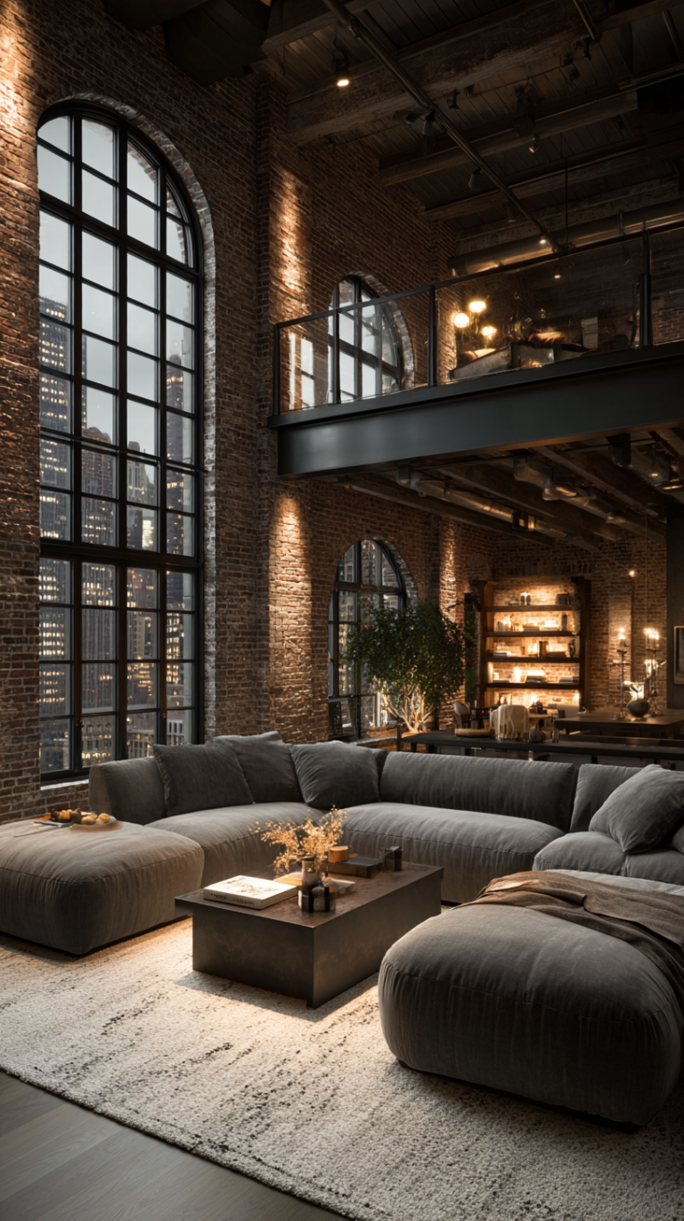 View of Industrial Penthouse Apartment - Pinterest